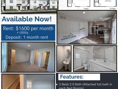 Townhome available for rent near ECU